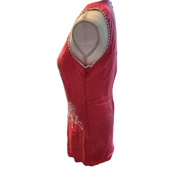 ModCloth Knitted Dove Pink Sleeveless Dress S Sheath Embroidered Boho Retro - Picture 3 of 7